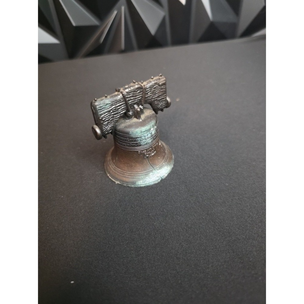 BRONZE PHILADELPHIA LIBERTY BELL, Paperweight Has Discoloration
